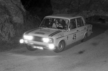 Javier Brugué – Raimond Blancafort (Seat 1430). Rallye Vendrell-Andorra 1972 (Foto: José Luis Cortijos)
